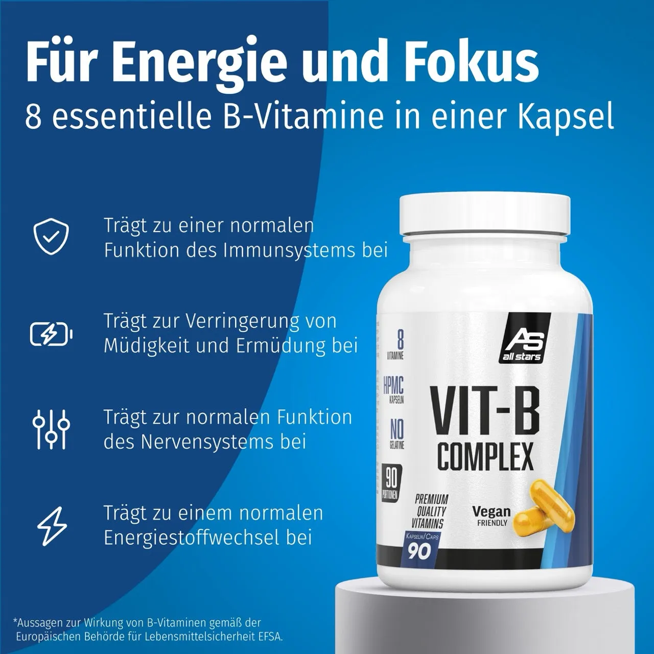 AllStars Vitamin B-Complex gélules 90 hautement dosé