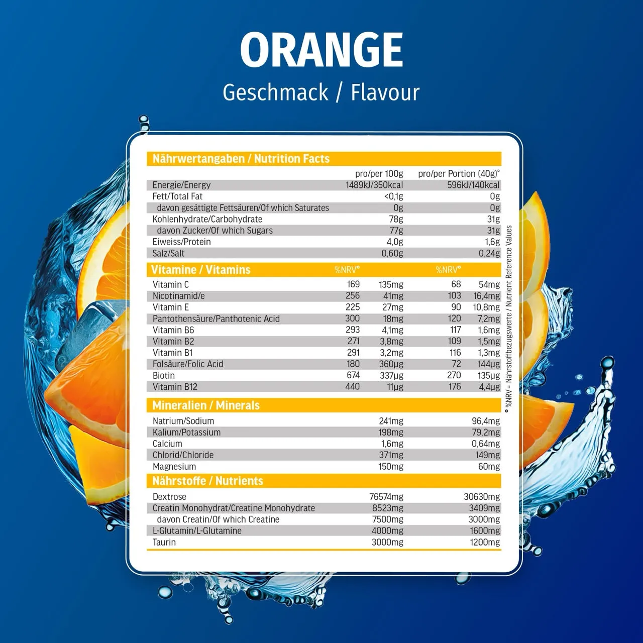 AllStars Zelltech Creatin Cell Volume Optimizer créatine 1500 g orange