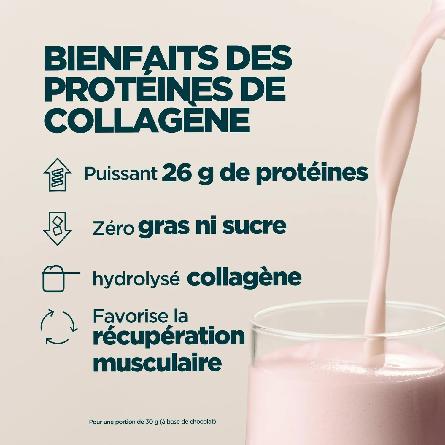 Myprotein Protéines de collagène poudre 1 kg fraise bovin hydrolysé