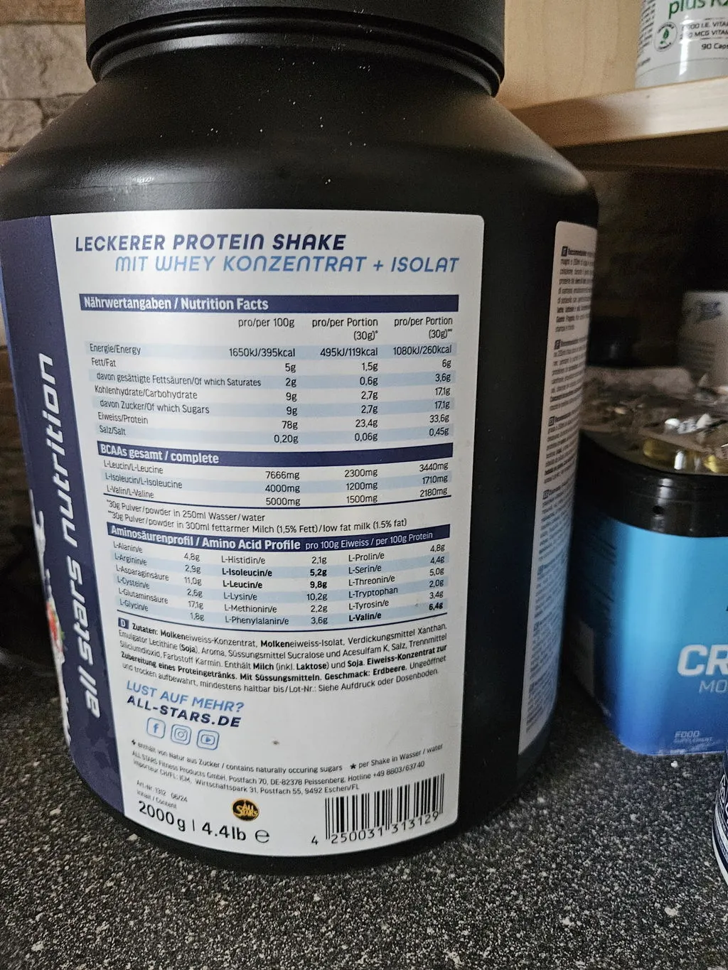 AllStars Whey Protein poudre 2 000 g Cookies & Cream