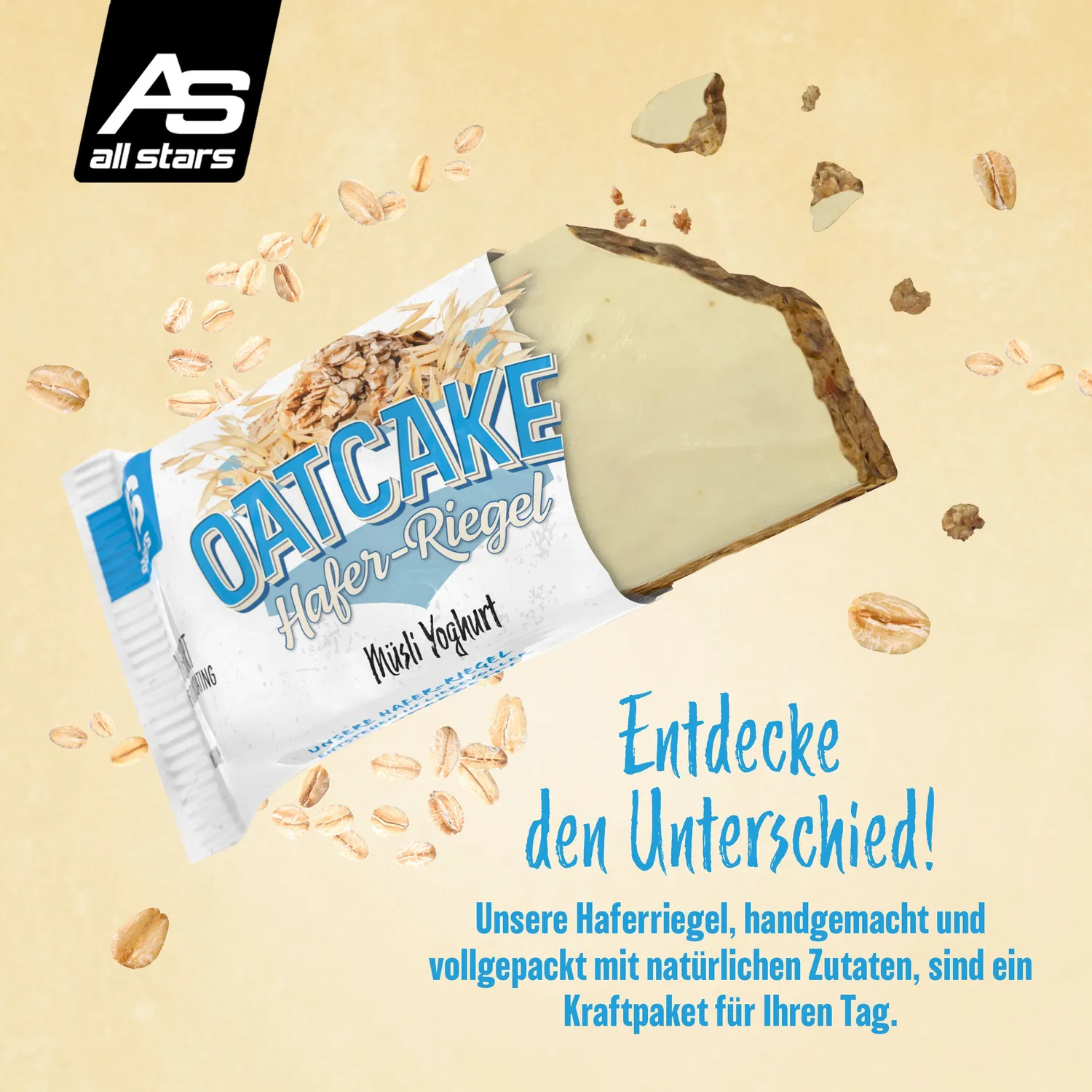 AllStars Oatcake Hafer-Riegel barre d’avoine Just Oats 80 g