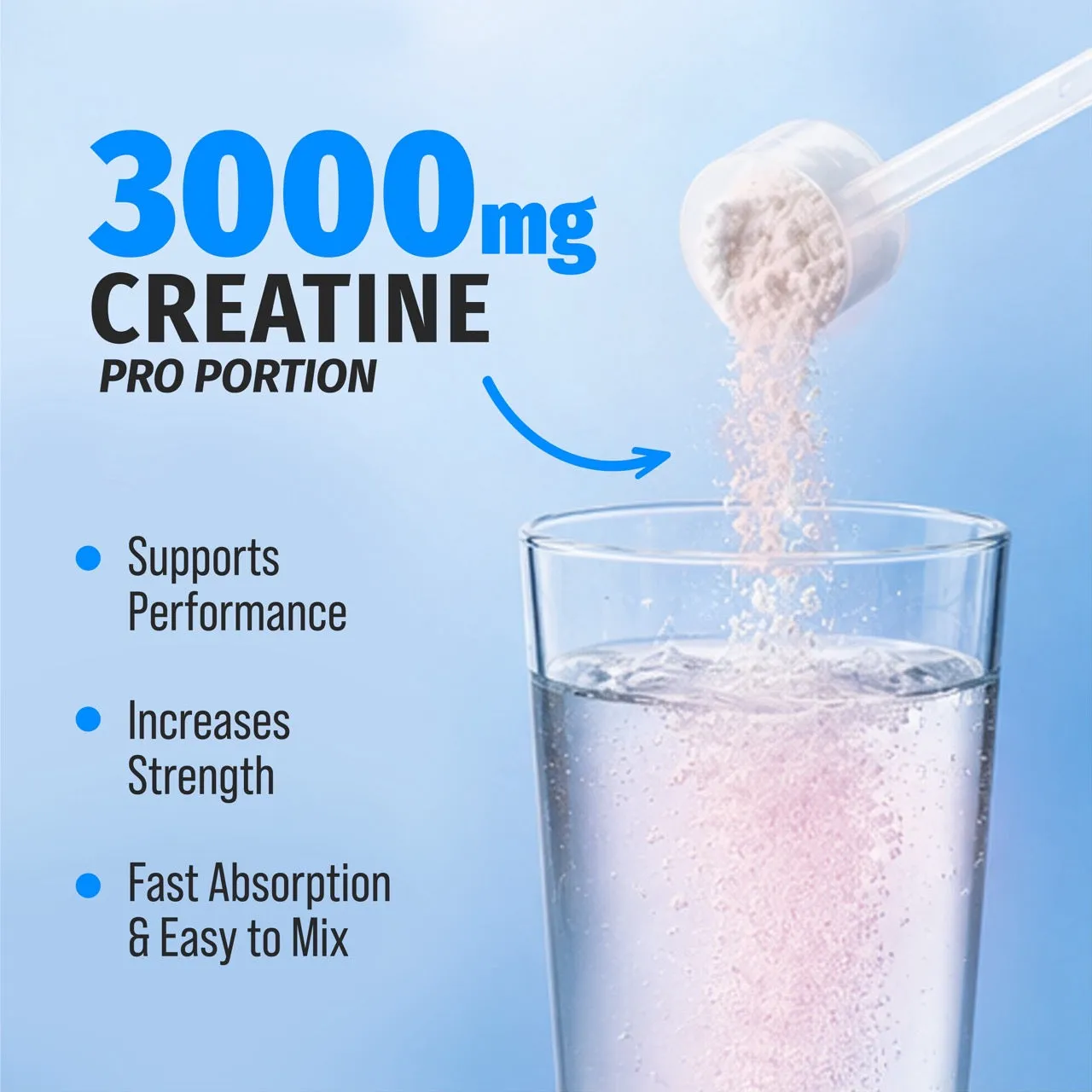 AllStars Creatine Flavored poudre Green Apple 250 g avec B12