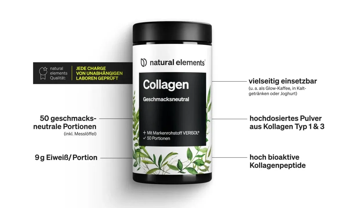 Natural Elements Collagen poudre 500 g orange – hydrolysat