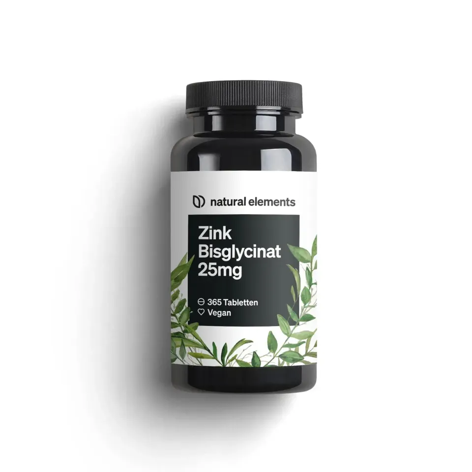 Natural Elements Zink Bisglycinat 25 mg comprimés 365 – bisglycinate