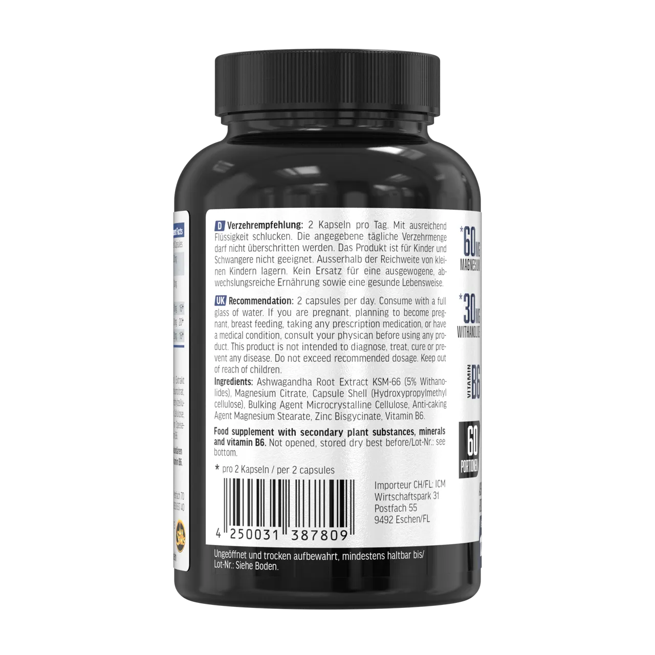 AllStars Ashwagandha Plus gélules 120 unités KSM-66 vegan
