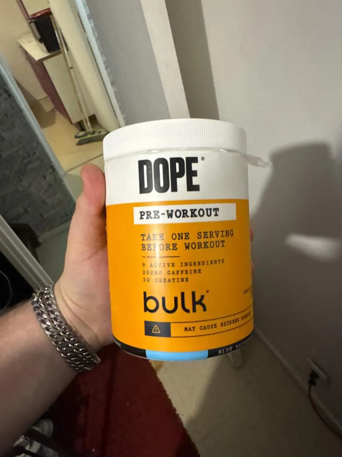 BULK Dope Pré-Workout poudre Framboise Bleu caféine créatine