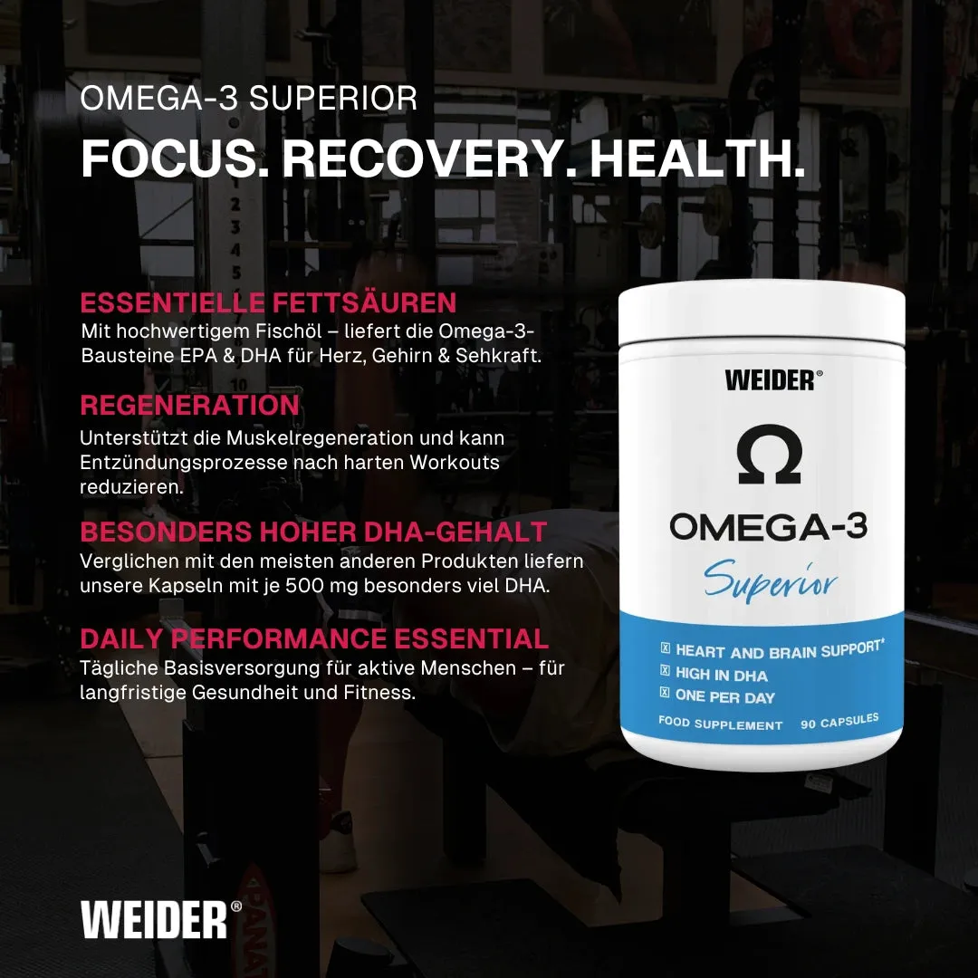 Weider Omega 3 Superior capsules 90 unités triglycérides