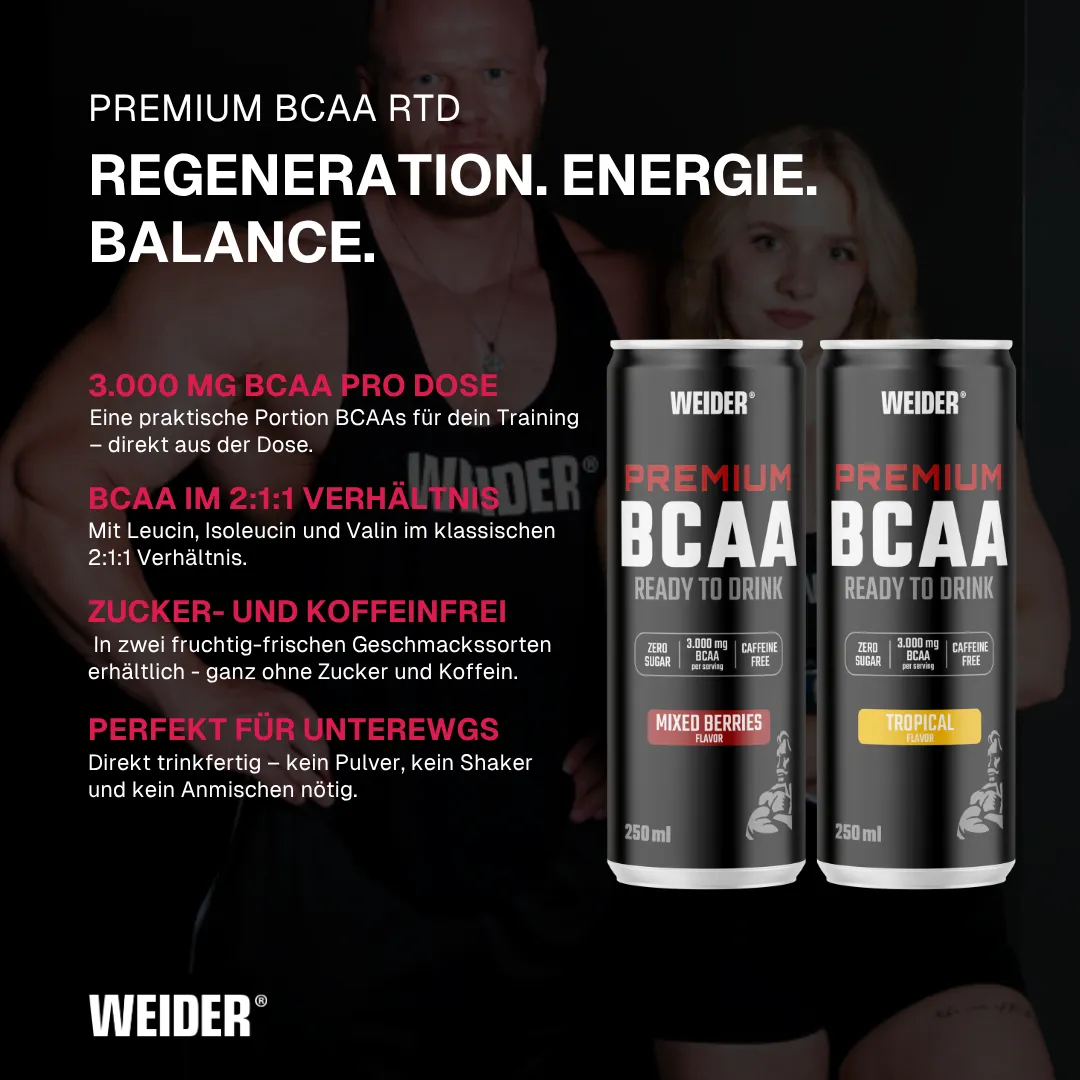 Weider BCAA RTD boisson canette Mixed Berries 3000mg