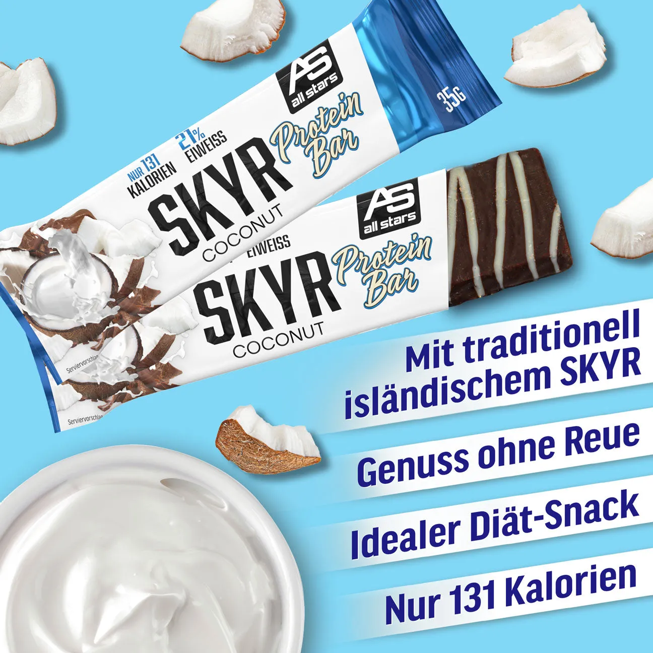 AllStars Skyr barre protéinée coco 24 barres 35g