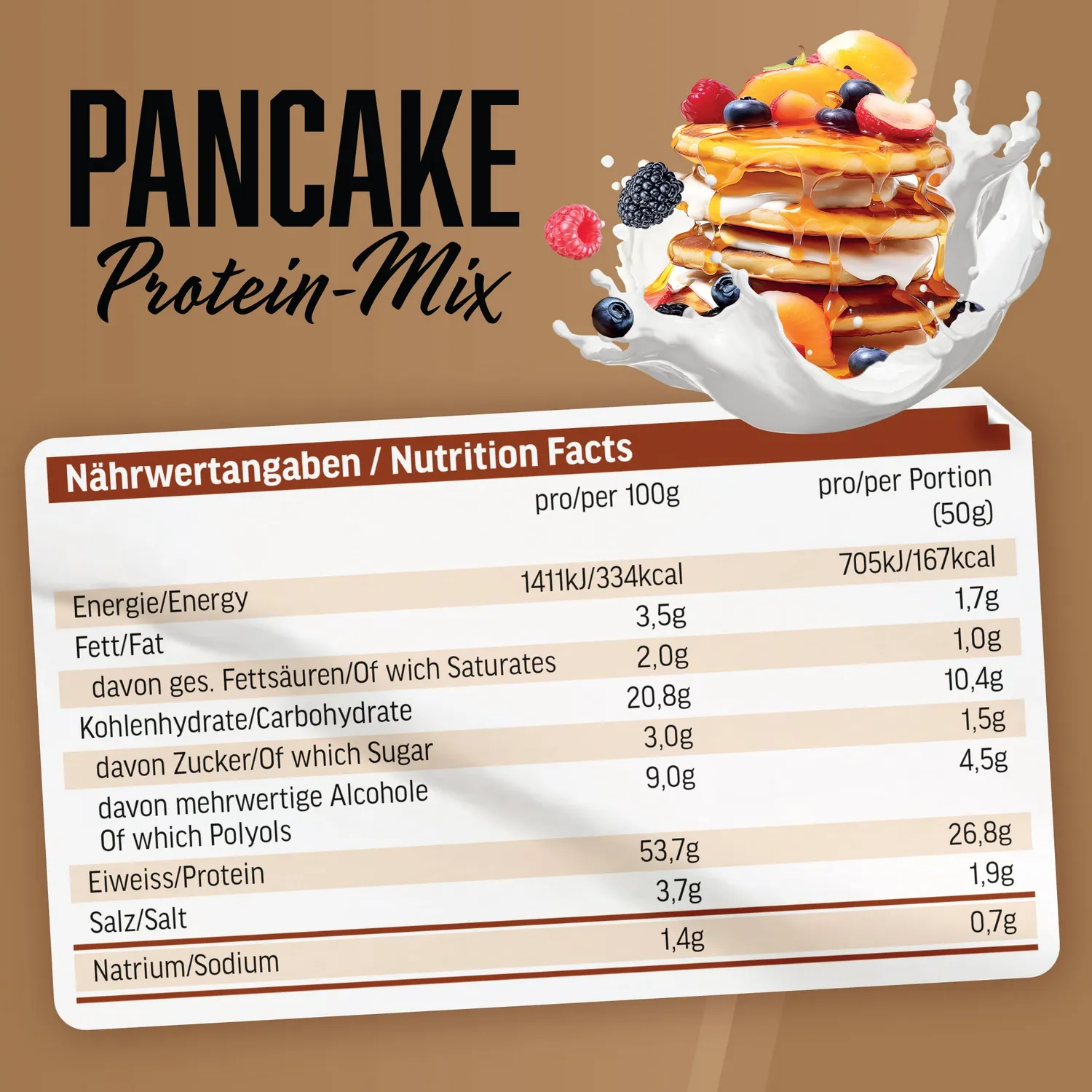 AllStars Pancake Protein-Mix préparation pour pancakes 600 g