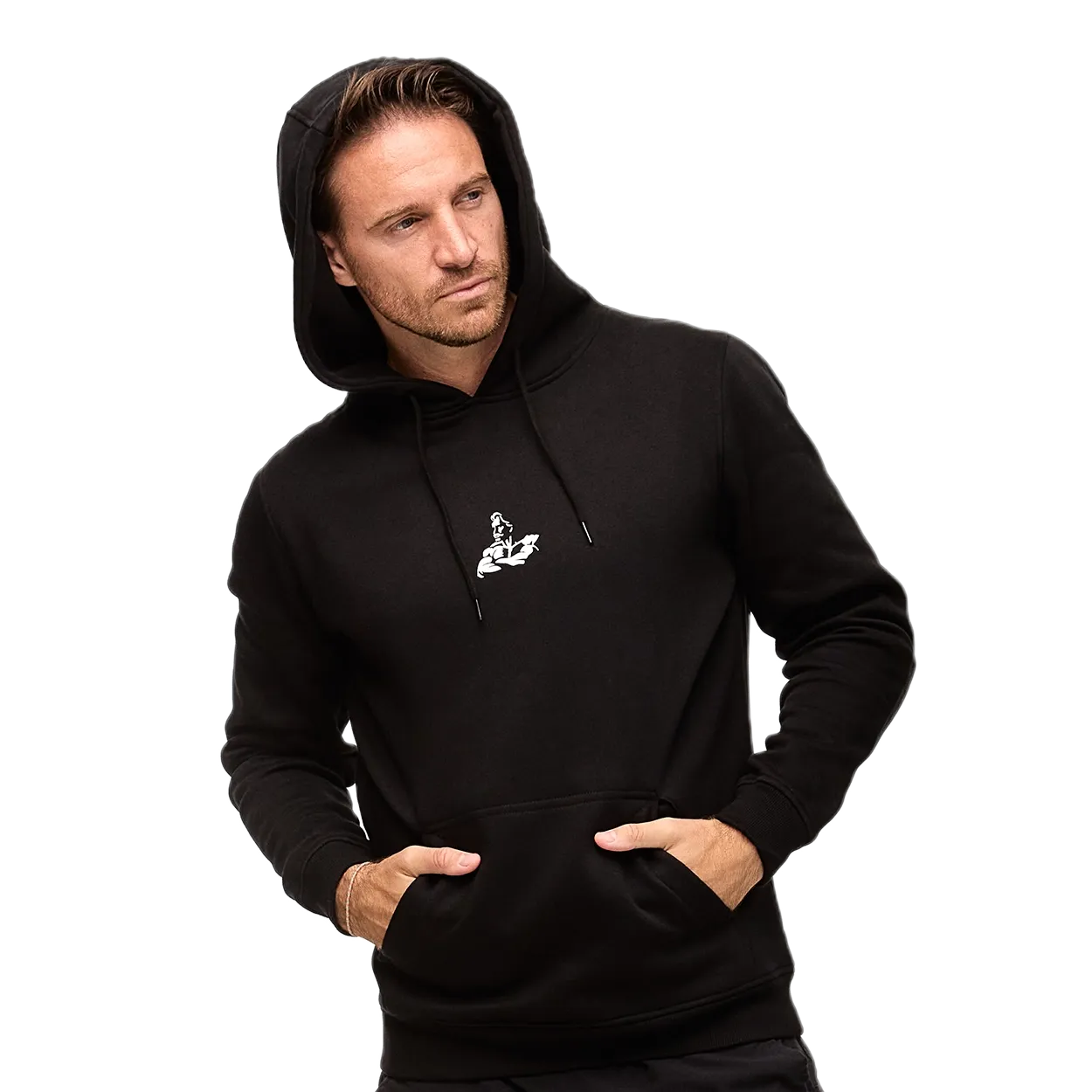 Weider Pioneer Black hoodie noir unisexe à capuche