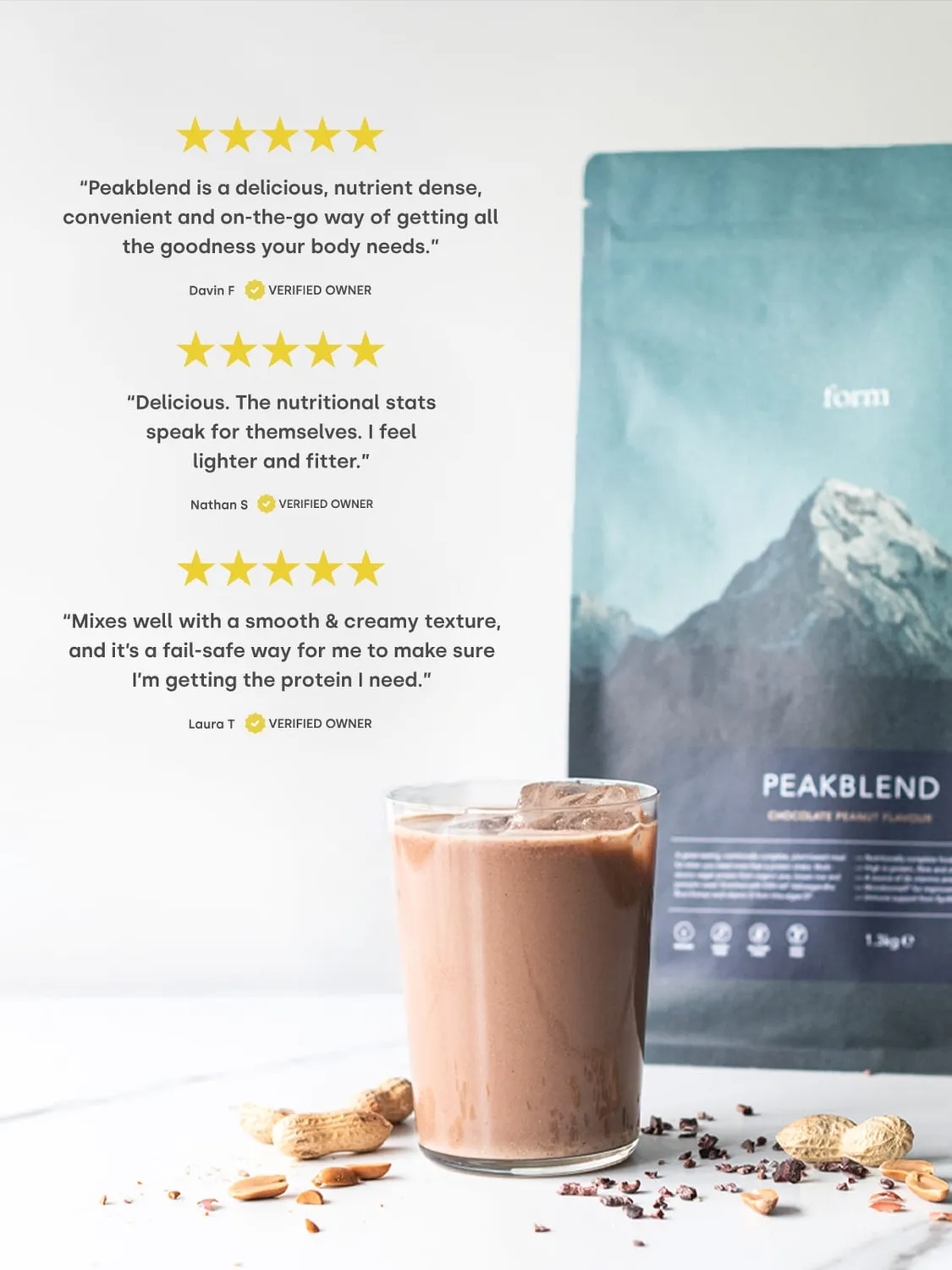 FORM NUTRITION Peakblend substitut de repas vegan en poudre