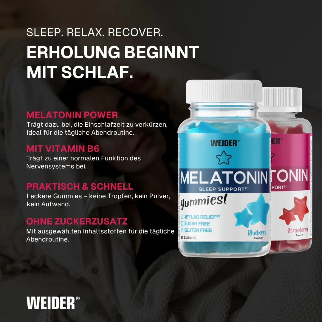 Weider Melatonin Gummies gummies mélatonine 60 pièces myrtille