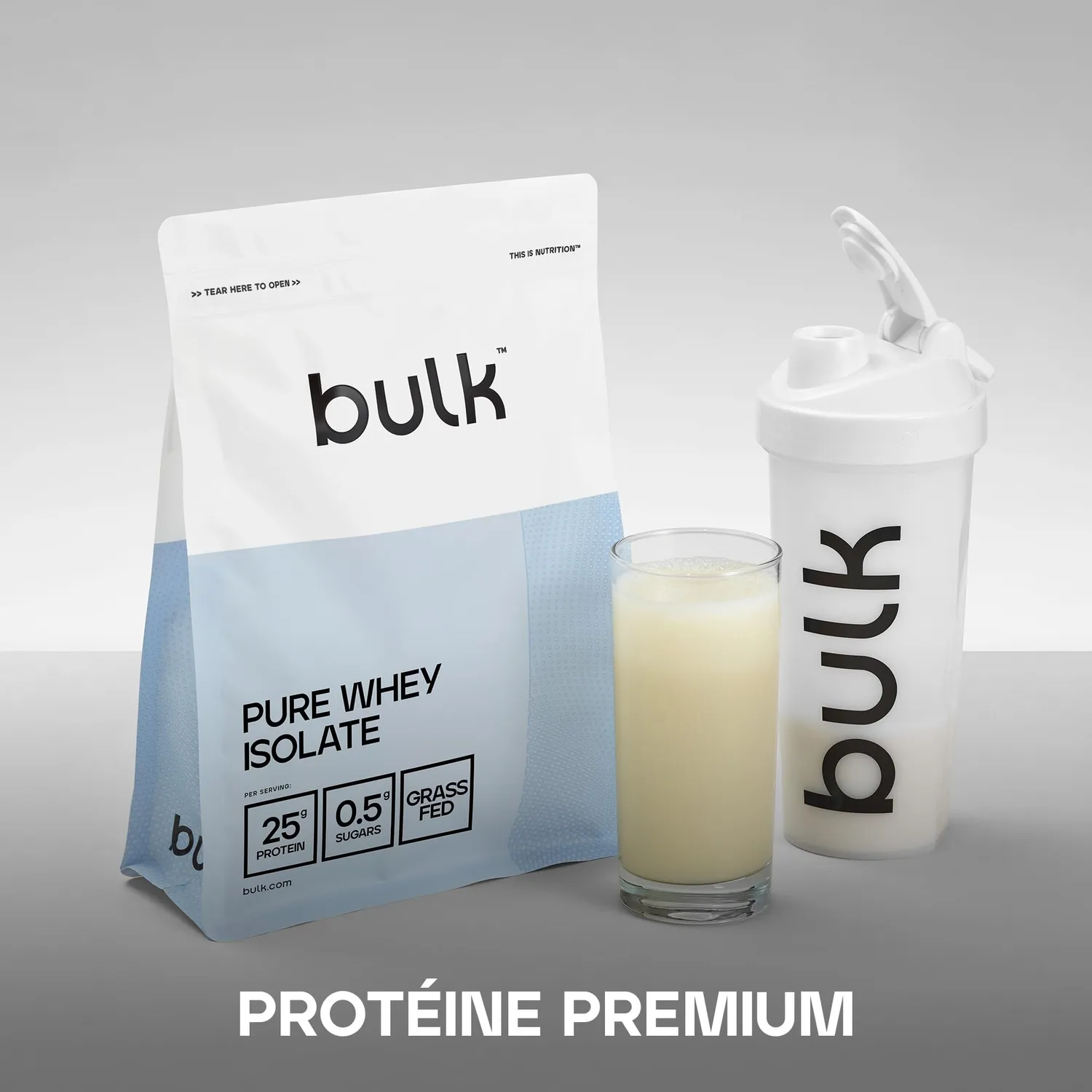 BULK Pure Whey Isolate 90 isolat de whey vanille 1 kg