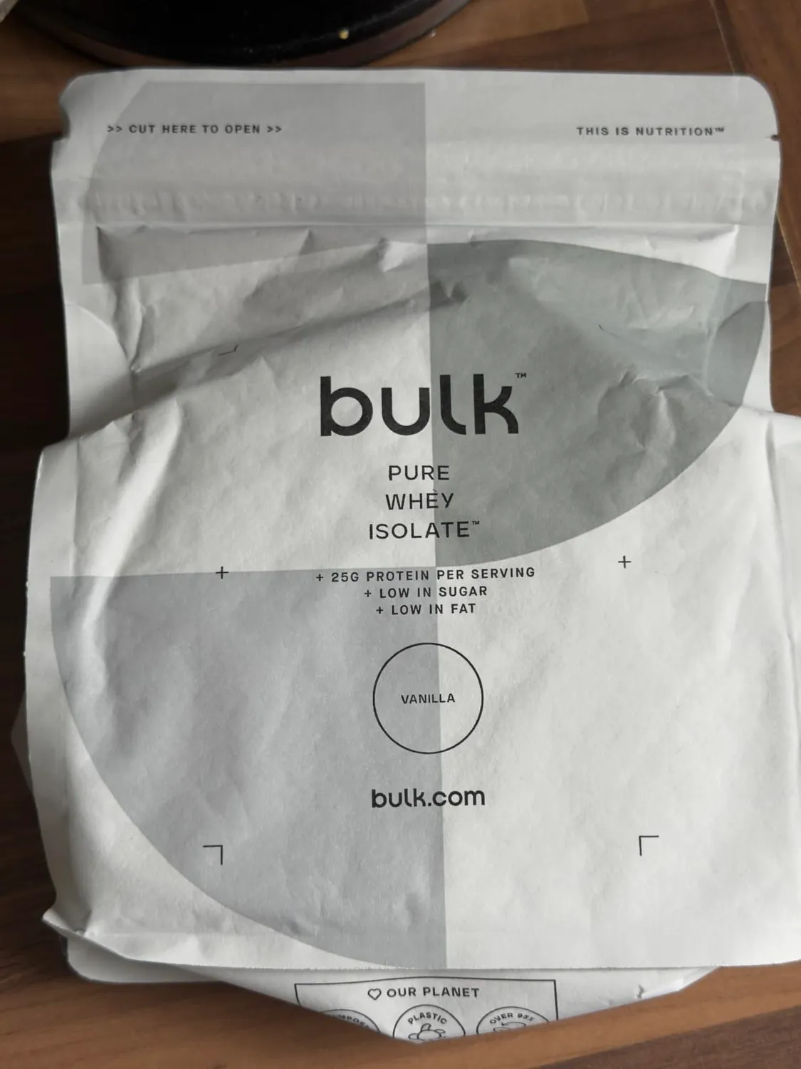 BULK Pure Whey Isolate 90 isolat de whey vanille 1 kg
