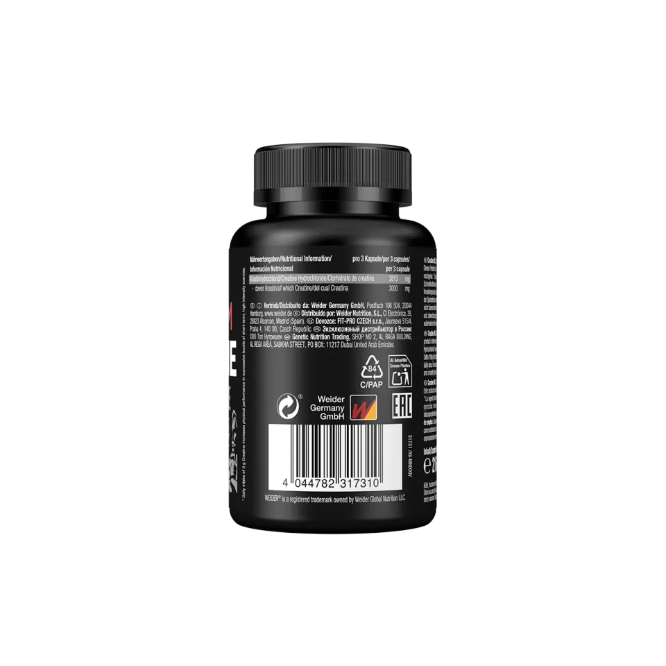 Weider Creatine HCL Caps gélules créatine 150 capsules