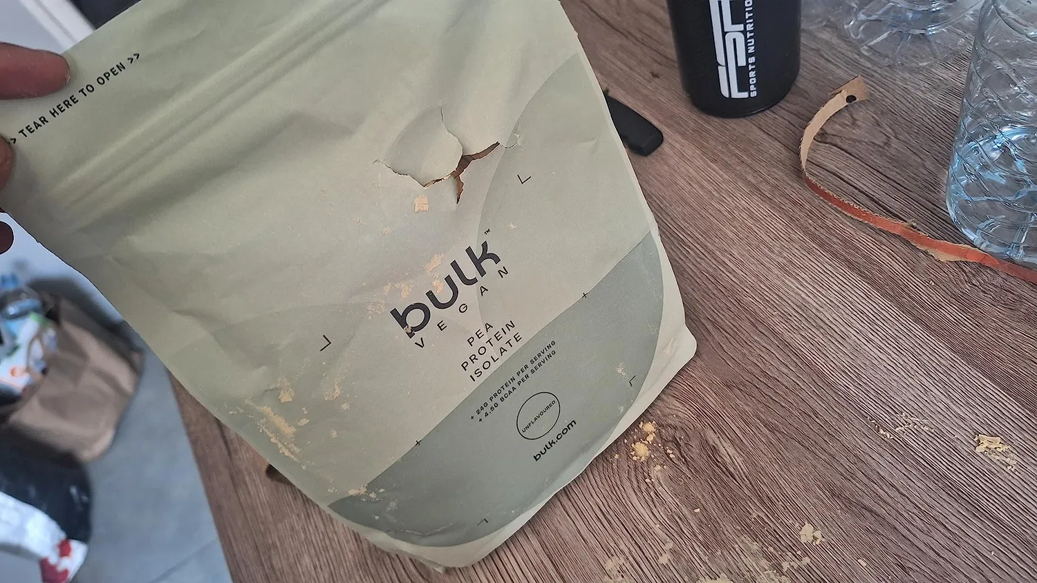 BULK Isolat de protéine de pois en poudre nature 1 kg vegan