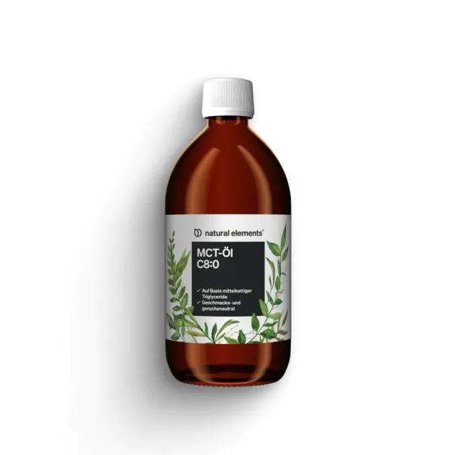 Natural Elements MCT-ÖL huile MCT 500 ml sans huile de palme