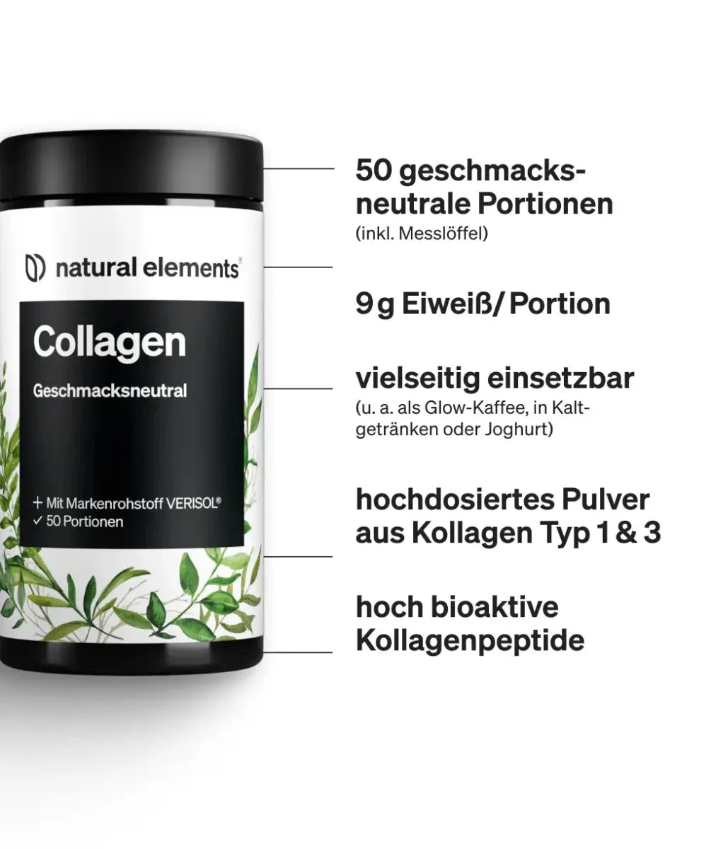 Natural Elements Collagen poudre 500 g orange – hydrolysat