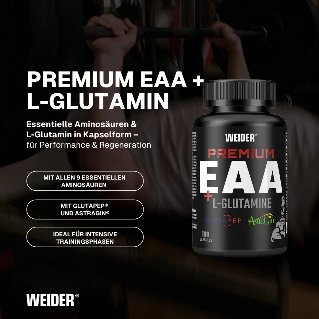 Weider Premium EAA + L-Glutamine gélules 180 unités avec AstraGin