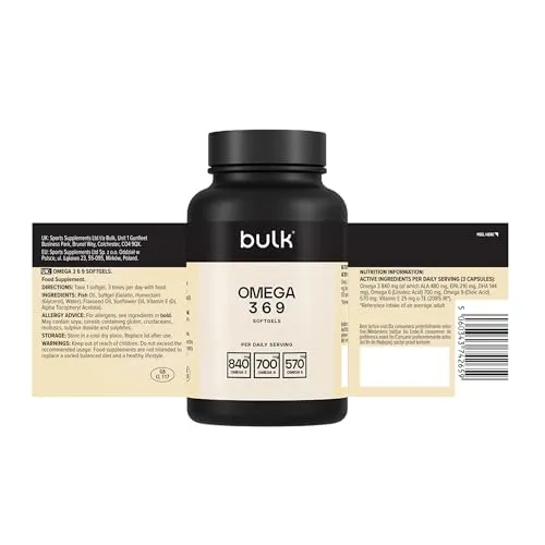 BULK Oméga 3 6 9 gélules 1000 mg 90 unités