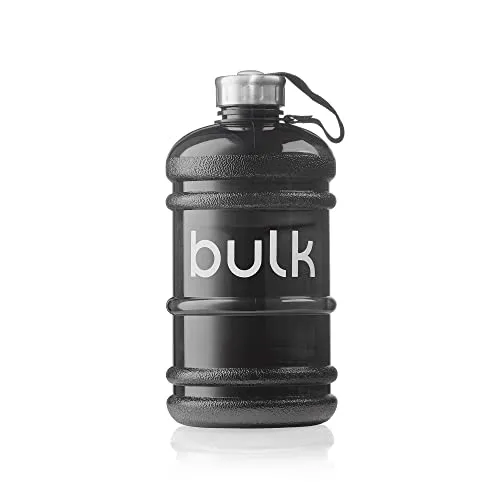 BULK Gourde d’eau 2,2 litres noir métallisé sans BPA