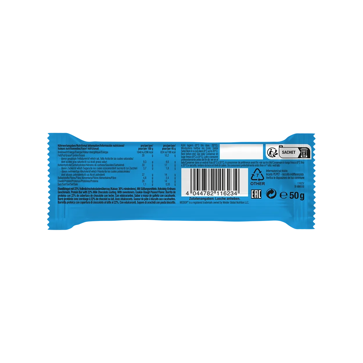 Weider Joe's Soft Protein Bar barre protéinée Cookie-Dough Peanut