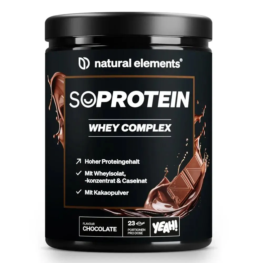 Natural Elements SoProtein Whey Complex whey protéine 690 g fraise