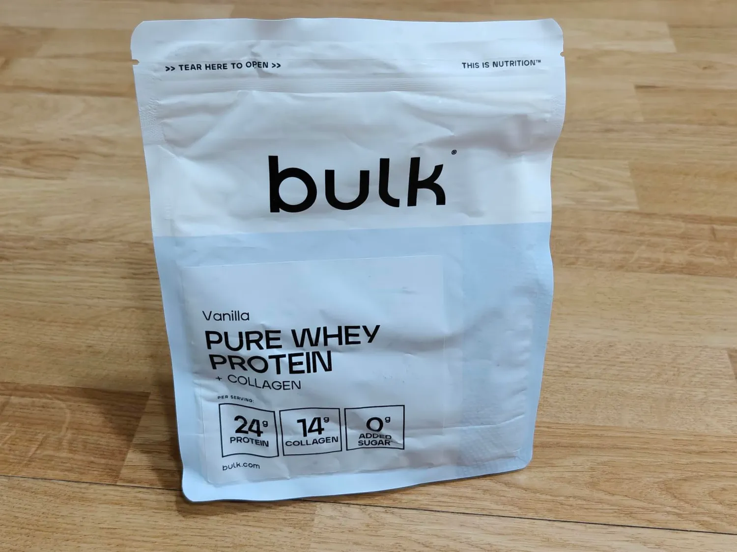 BULK Pure Whey Protein + Collagène poudre vanille 900 g 14 g collagène