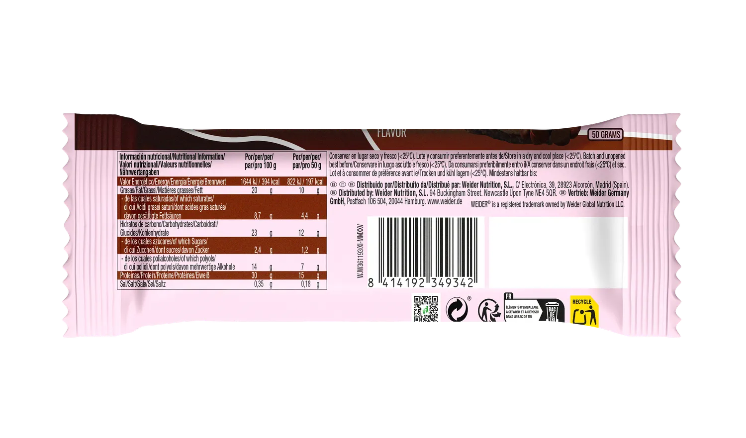 Weider Betty's Collagen Protein Bar Triple Chocolate collagène