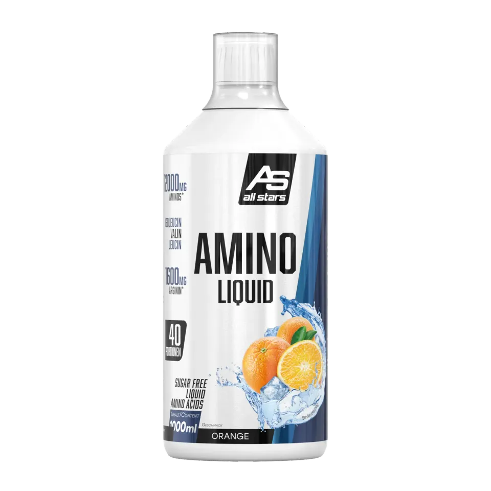AllStars Amino Liquid boisson d’acides aminés orange 1000 ml sans sucre