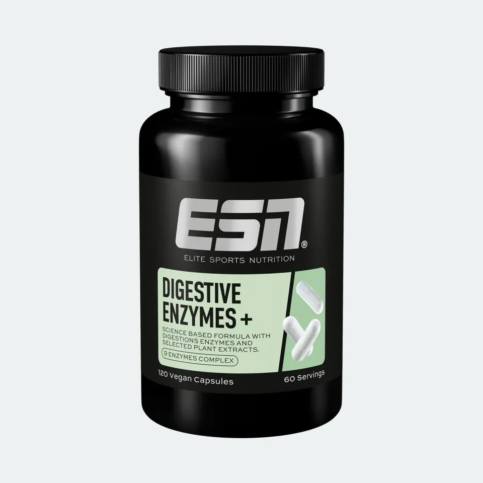 ESN Digestive Enzymes+ 120 gélules 9 enzymes vegan