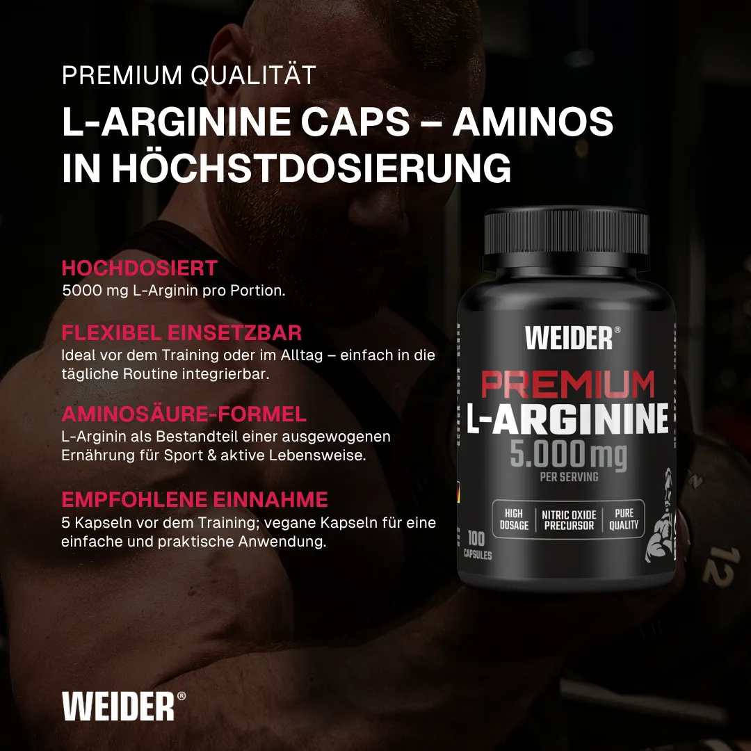 Weider L-Arginine Caps capsules 100 unités 5000 mg par portion