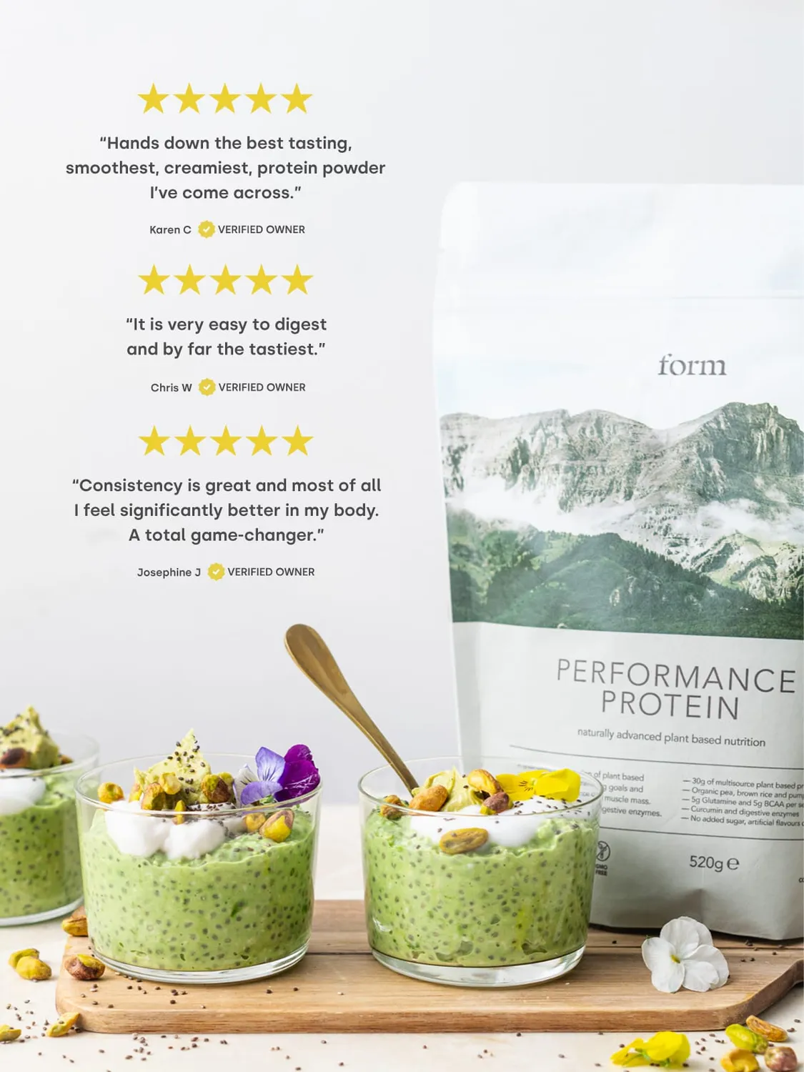 FORM NUTRITION Performance Protein poudre protéinée vegan 30 g curcuma
