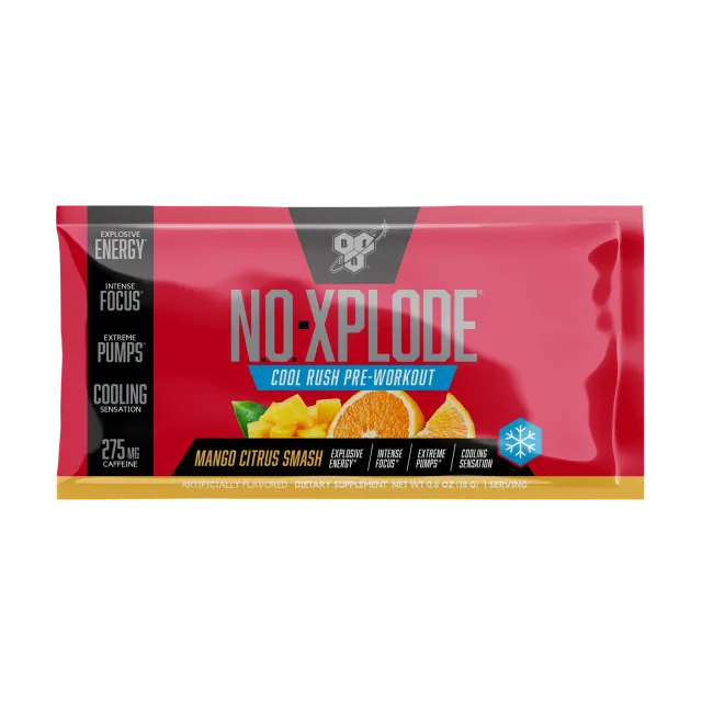 BSN N.O.-Xplode Cool Rush pré-workout mango 1 sachet caféine