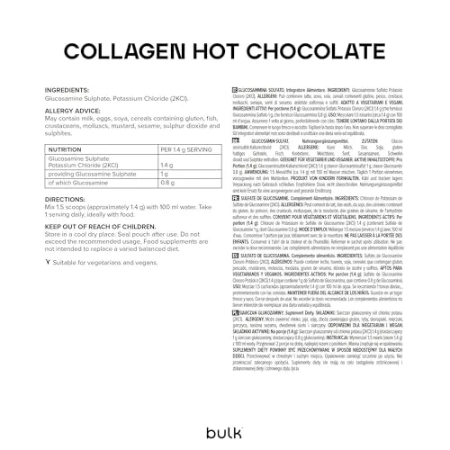 Bulk Collagen Hot Chocolate poudre 500 g collagène bovin