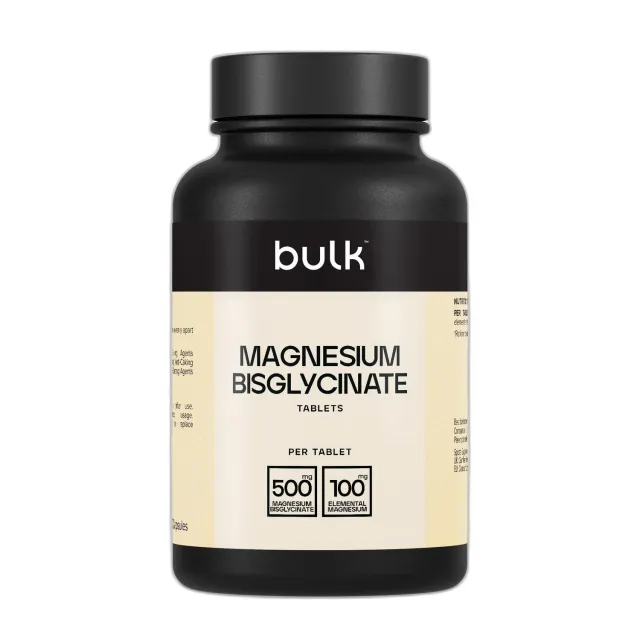 BULK Bisglycinate de magnésium comprimés 500 mg 60 haute biodisponibilité