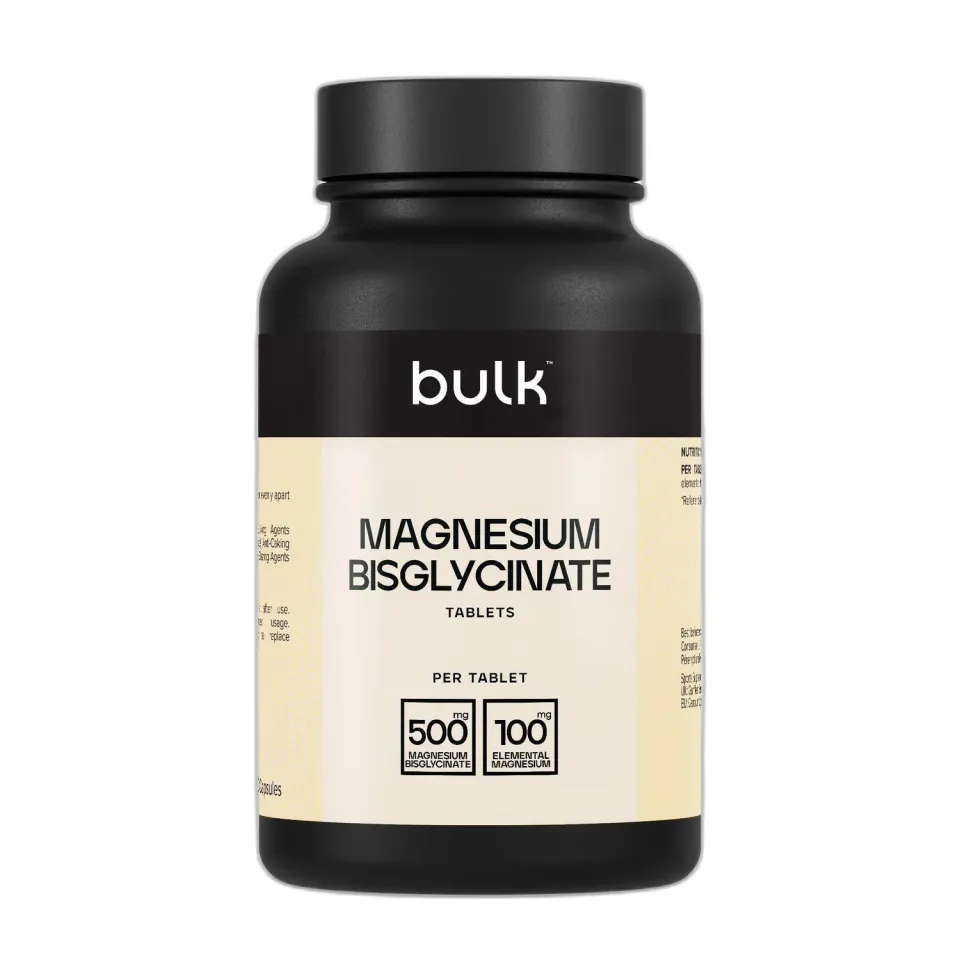 BULK Bisglycinate de magnésium comprimés 500 mg 60 haute biodisponibilité