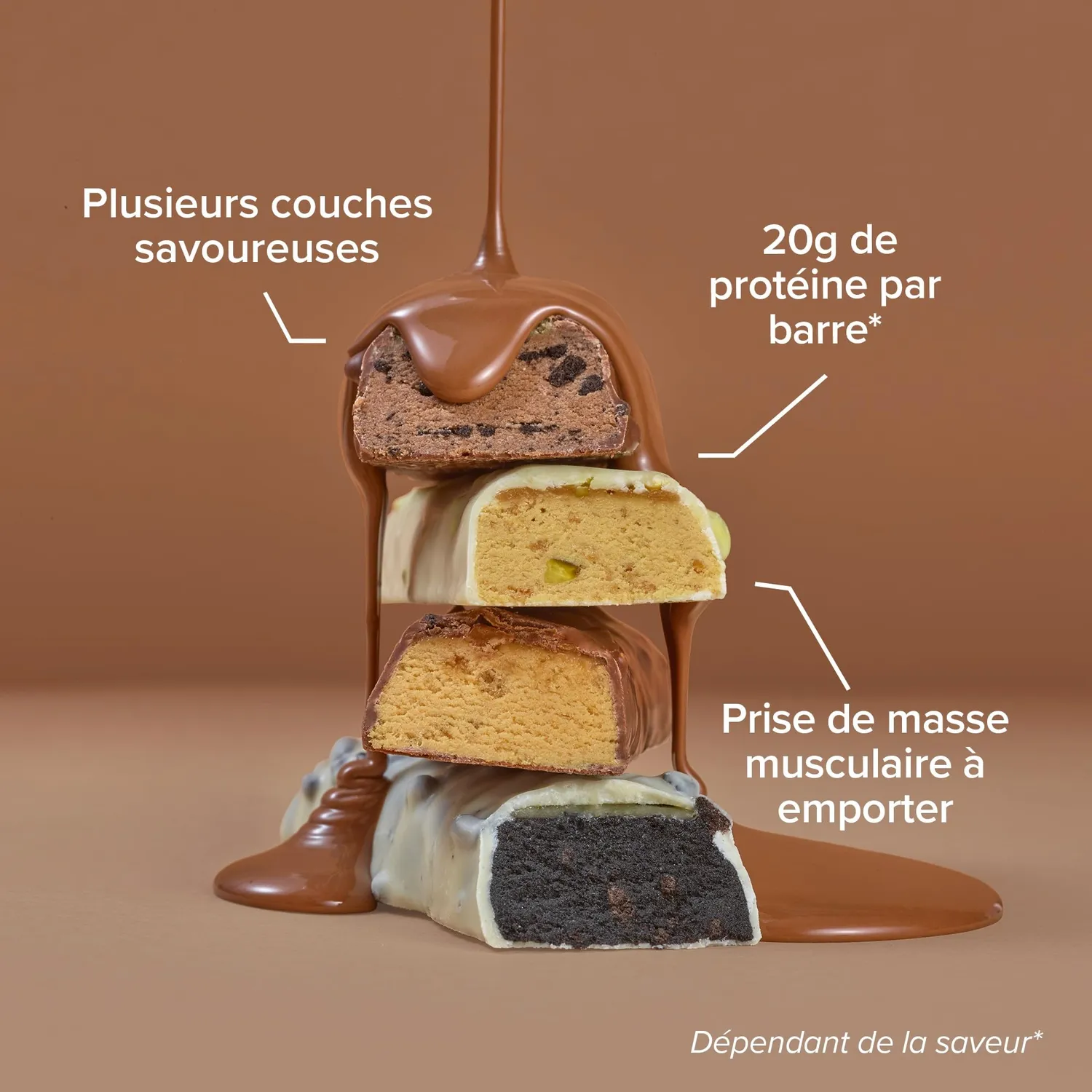 BULK Macro Munch Barre protéinée Biscuit et crème 62 g, riche en fibres