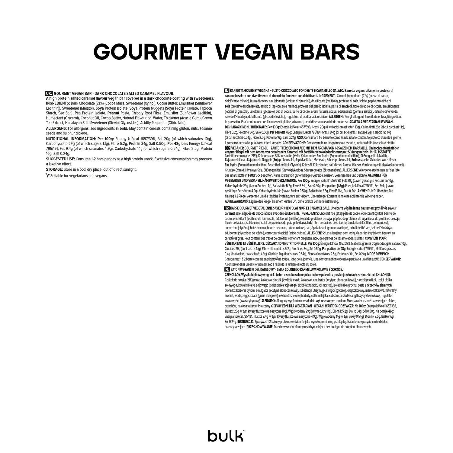 BULK Barre Gourmet Végane Cookies et Crème 48 g