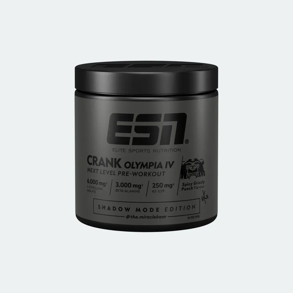 ESN Crank Olympia 4.0 pré-workout 368 g Spicy Grizzly Punch caféiné