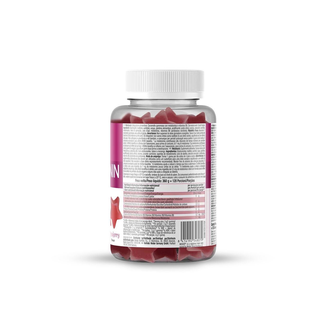 Weider Melatonin Gummies gummies mélatonine 60 pièces myrtille
